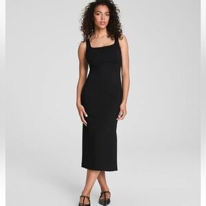 New Spanx Ponte Midi Tank Dress Black Size 2X (inner size tag removed)